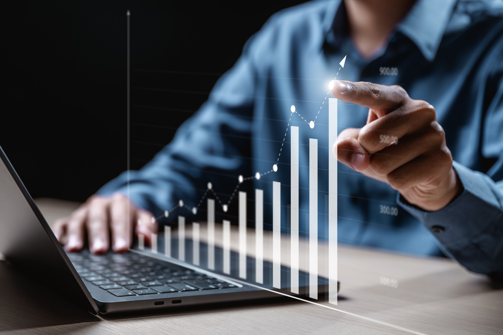 Sales and marketing analysis digital research concept. Analyst analytics data dashboard. Data report management. System integration technology. Tech business software. Erp system. Market research.